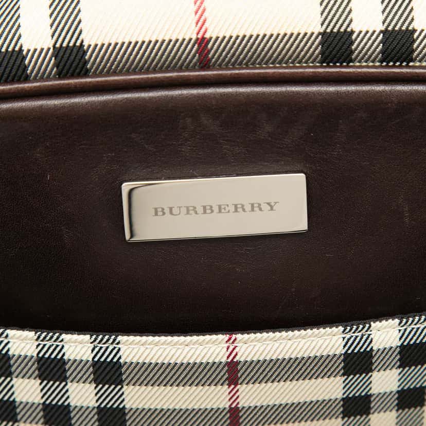 Burberry House Check Canvas Crossbody Beige Very good condition - Box View