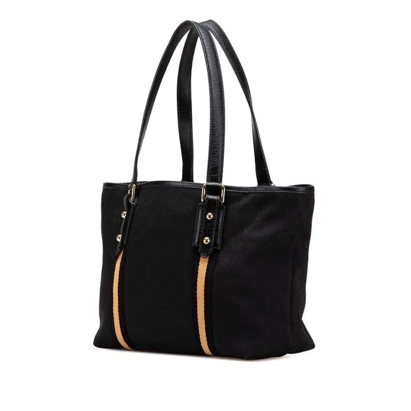 Gucci GG Canvas Jolicoeur Tote Black Canvas Very good condition - Back View