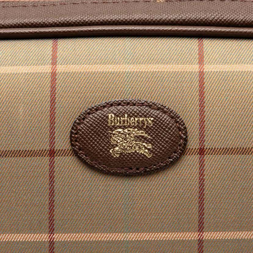 Burberry Vintage Check Canvas Clutch Brown Canvas Very good condition - Box View
