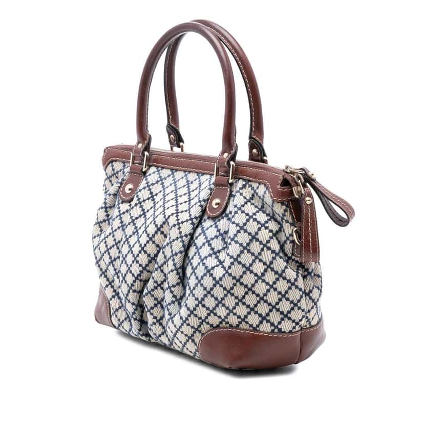 Gucci Diamante Canvas Sukey Satchel Beige Very good condition - Back View