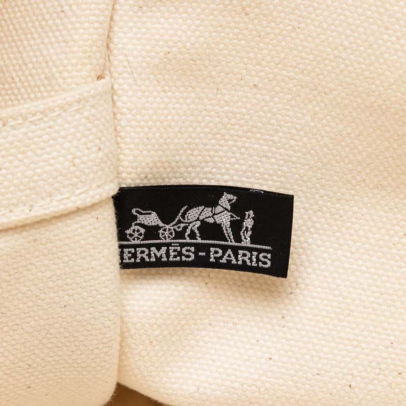 Hermès Toile Bora Bora Tote GM White Canvas Very good condition - Box View