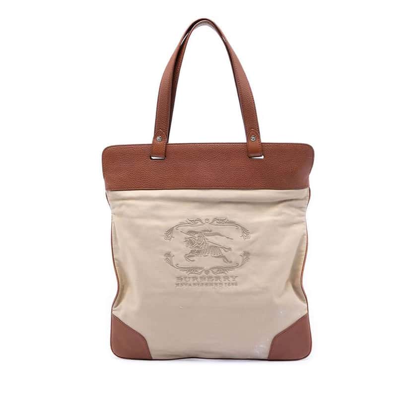 Burberry Canvas Stowell Roll Up Tote Brown Canvas Very good condition - Front View