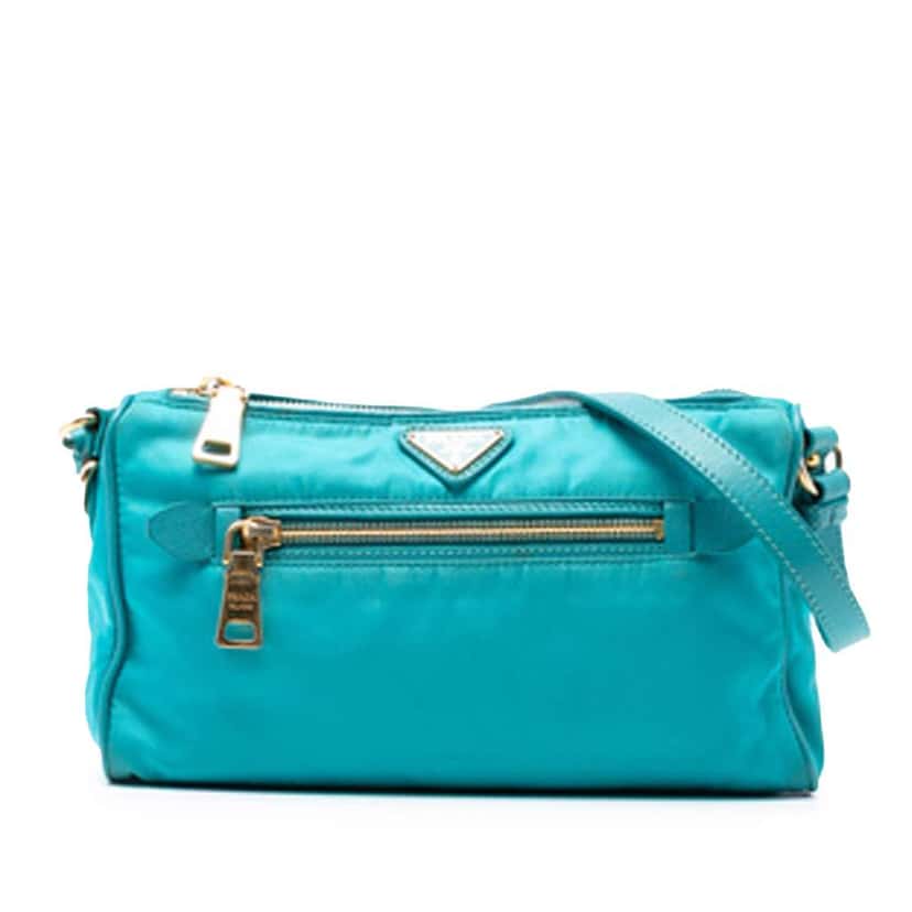 Prada Tessuto Shoulder Bag Blue Good condition - Front View