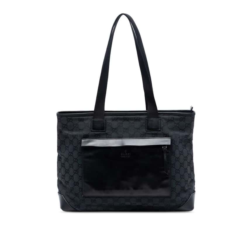 Gucci GG Canvas Tote Black Canvas Good condition - Front View