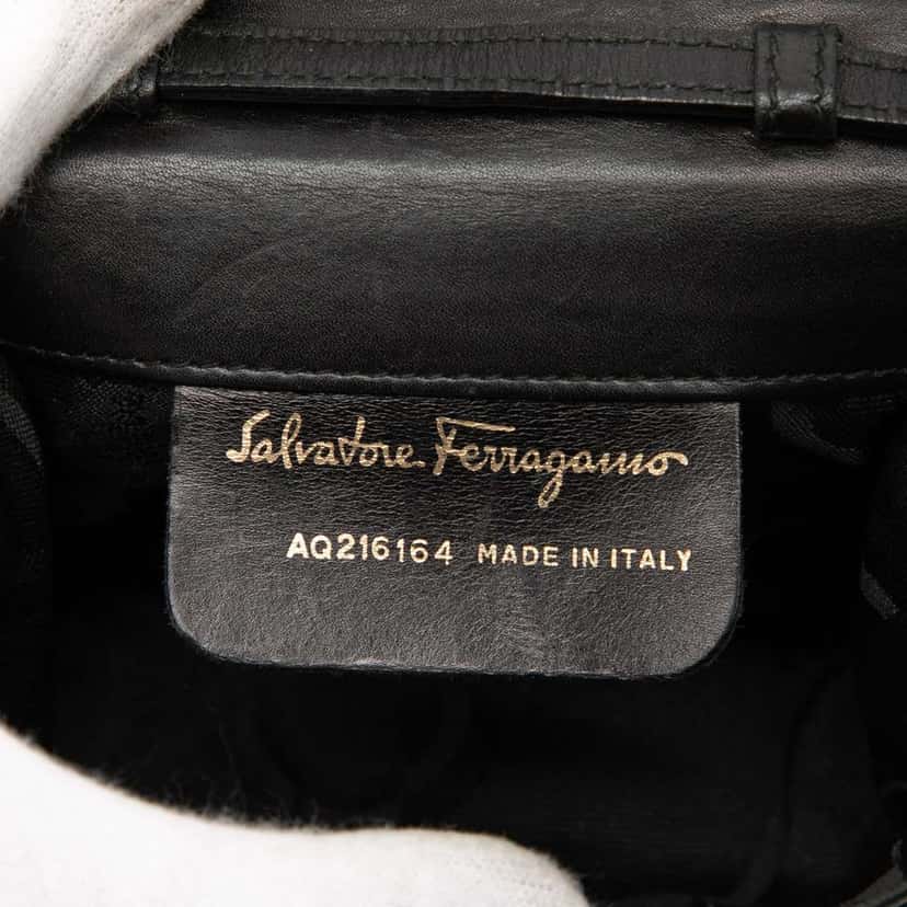 Salvatore Ferragamo Mini Leather Vara Bow Crossbody Black Leather Good condition - Box View