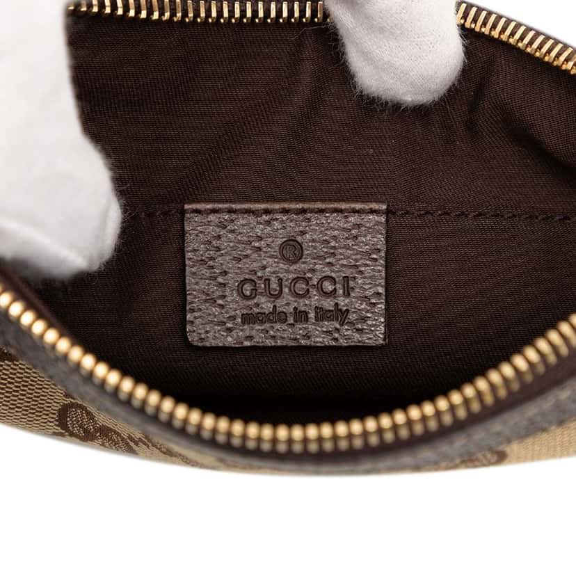 Gucci GG Canvas Bumble Bee Charm Pochette Beige Good condition - Box View