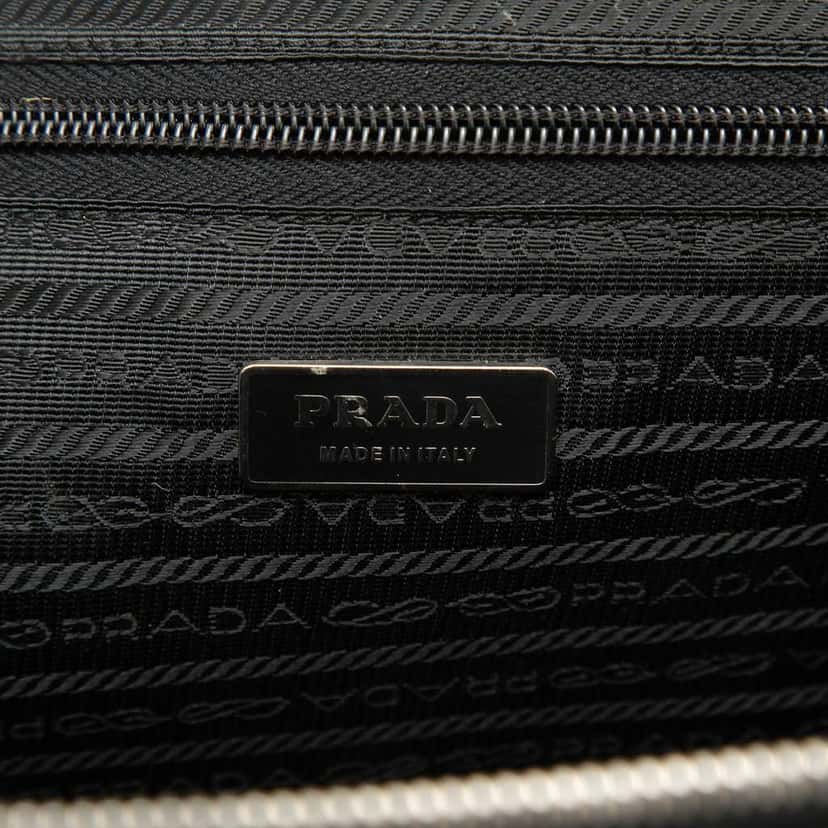 Prada Saffiano Business Bag Black Leather Very good condition - Box View