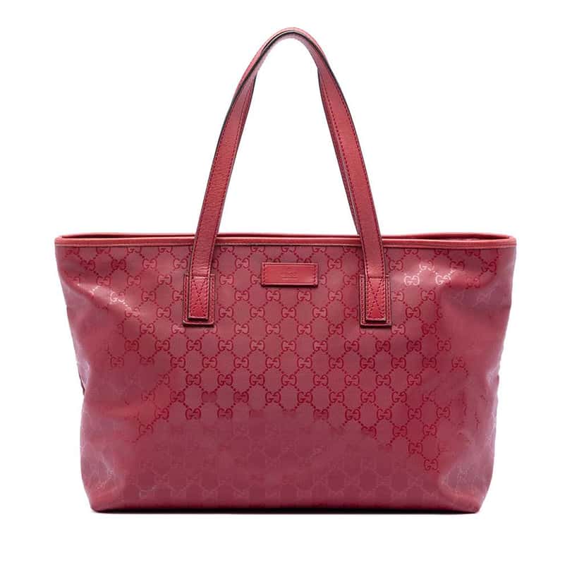 Gucci Medium GG Imprime Tote Red Canvas Very good condition - Front View