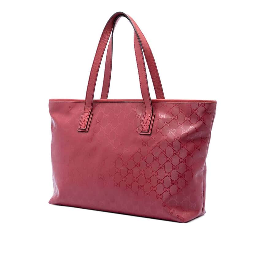 Gucci Medium GG Imprime Tote Red Canvas Very good condition - Back View