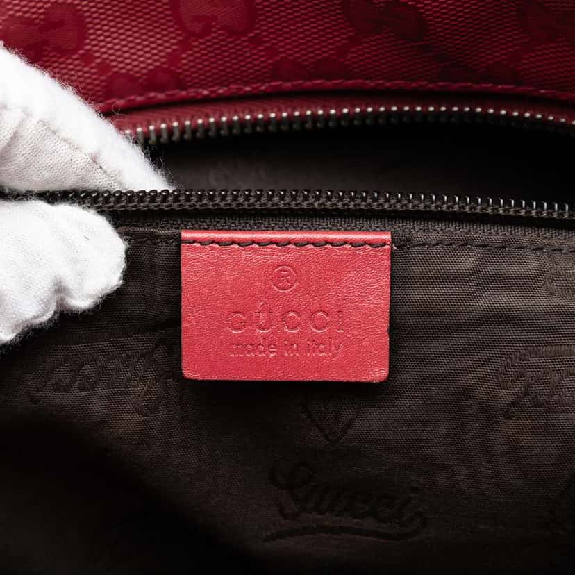 Gucci Medium GG Imprime Tote Red Canvas Very good condition - Box View