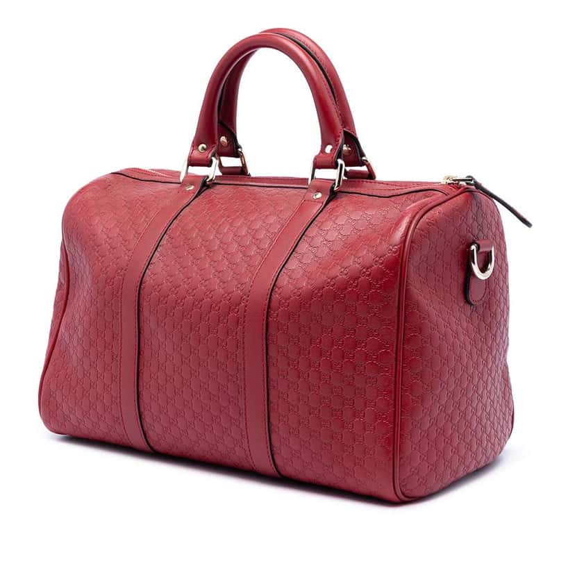 Gucci Medium Microguccissima Satchel Red Leather Good condition - Back View