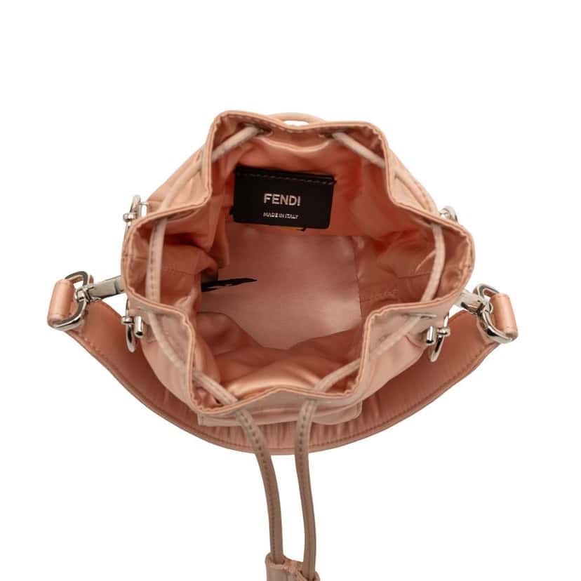 Fendi Mini Satin Mon Tresor Bucket Bag Pink Satin Good condition - Model View