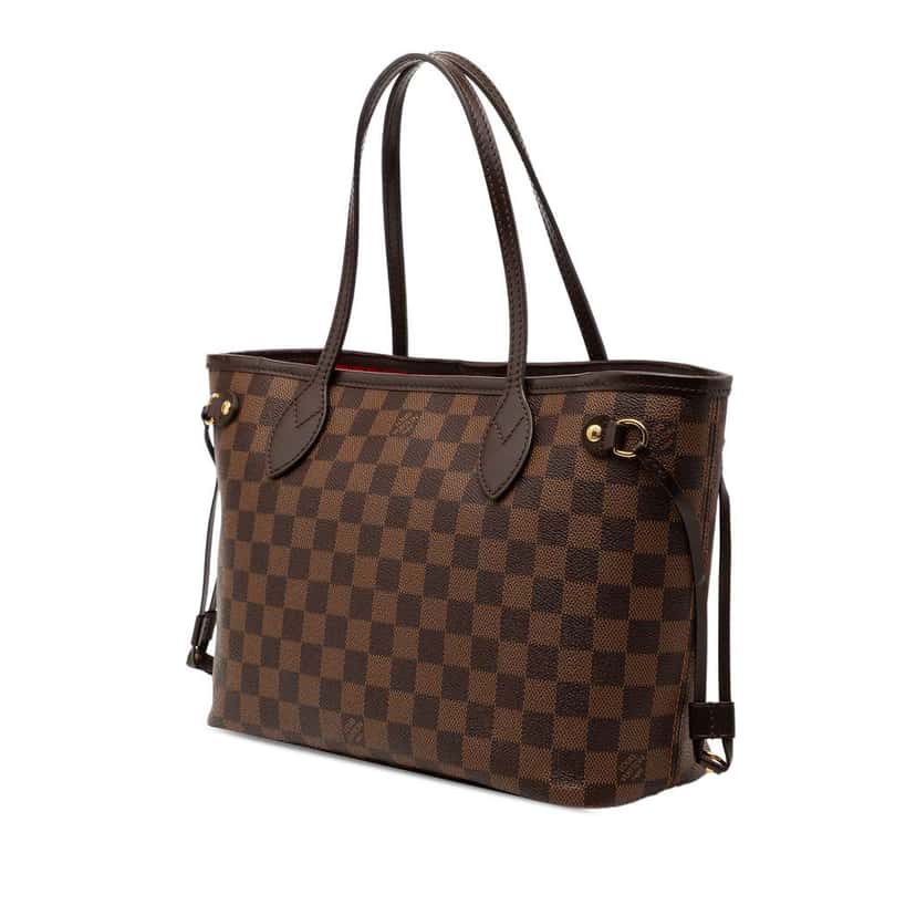 Louis Vuitton Damier Ebene Neverfull PM Brown Good condition - Back View