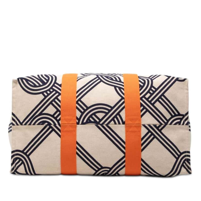 Hermès Toile Noeuds Marins Beach Tote Beige Good condition - Inside View