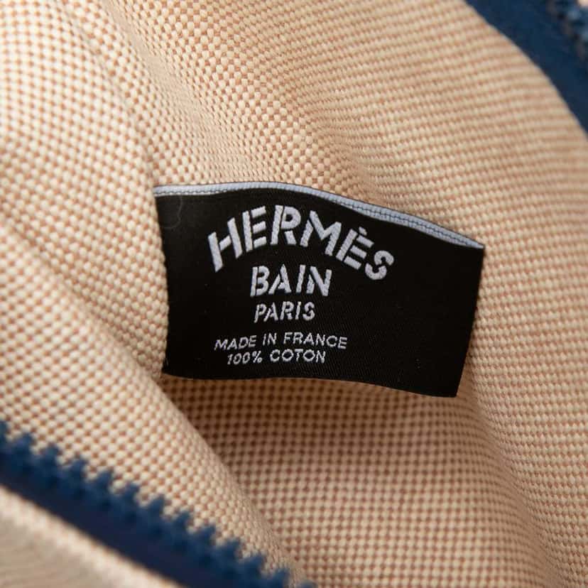 Hermès Toile Noeuds Marins Beach Tote Beige Good condition - Box View