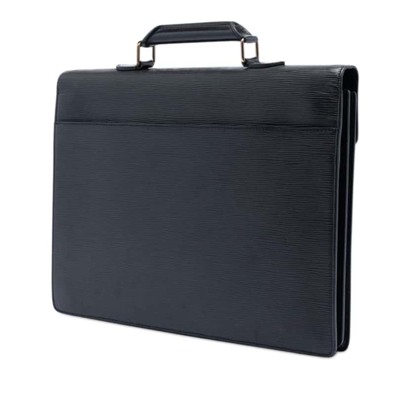 Louis Vuitton Epi Serviette Conseiller Black Leather Good condition - Back View