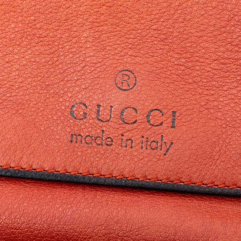 Gucci Leather Harness Shoulder Bag Orange Leather Good condition - Box View