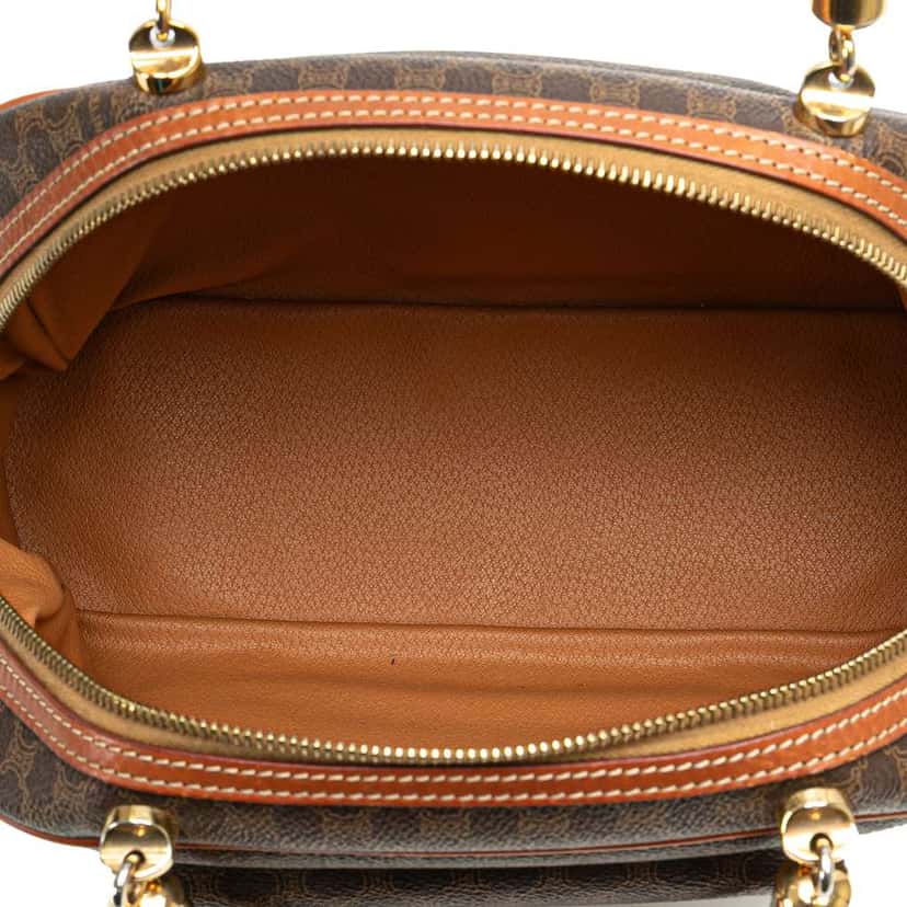 Celine Macadam Coated Canvas Handbag Brown Canvas Good condition - Model View
