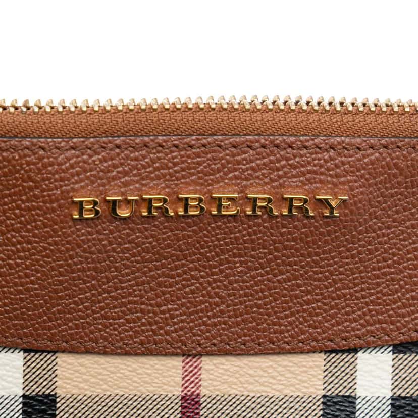 Burberry Haymarket Check Coated Canvas Peyton Crossbody Beige Good condition - Box View