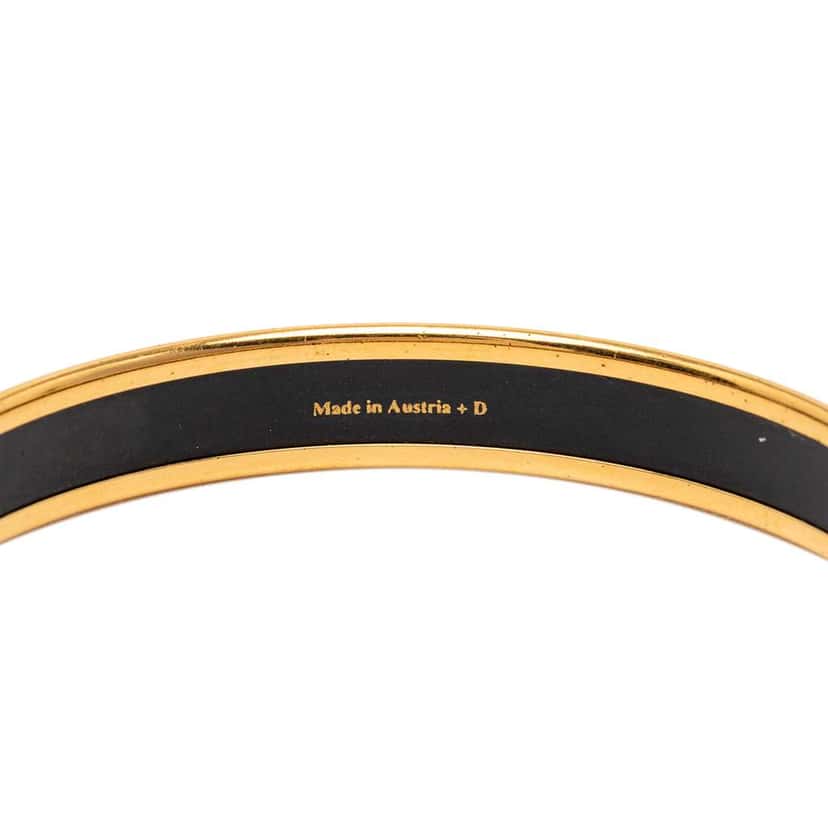 Hermès Narrow Diamond Motif Enamel Bangle 62 Orange Good condition - Model View