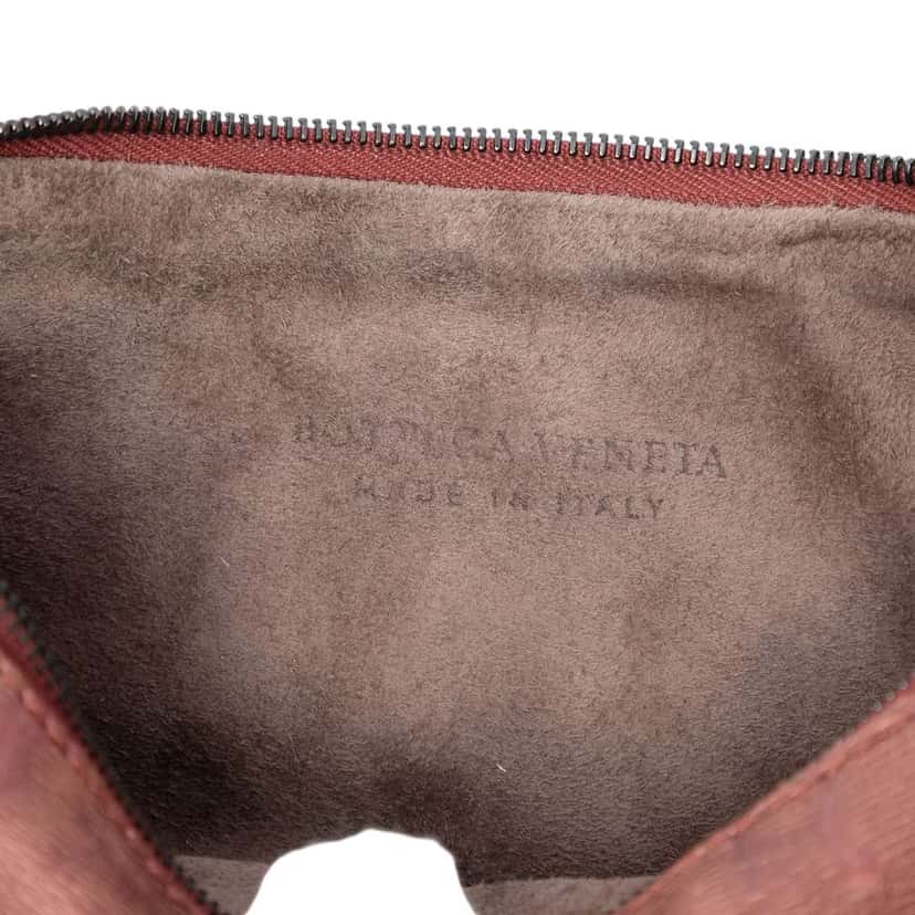 Bottega Veneta Metallic Leather Crossbody Red Leather Good condition - Box View