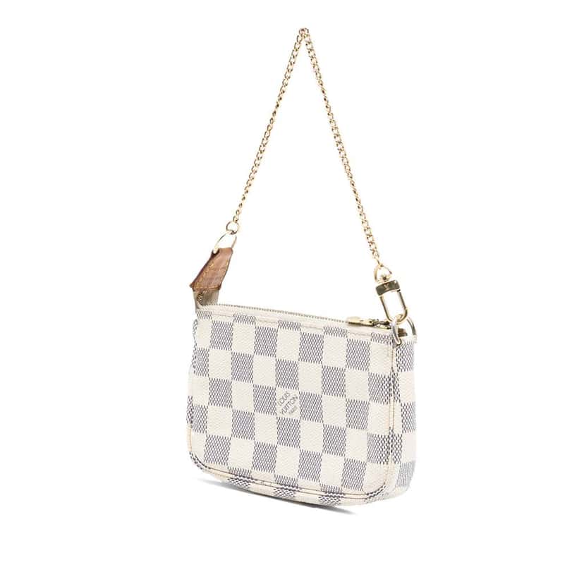 Louis Vuitton Damier Azur Mini Pochette Accessoires White Good condition - Back View
