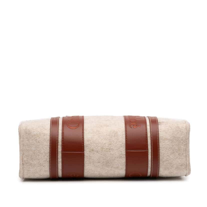Chloé Medium Felt Woody Tote Brown Wool Very good condition - Inside View