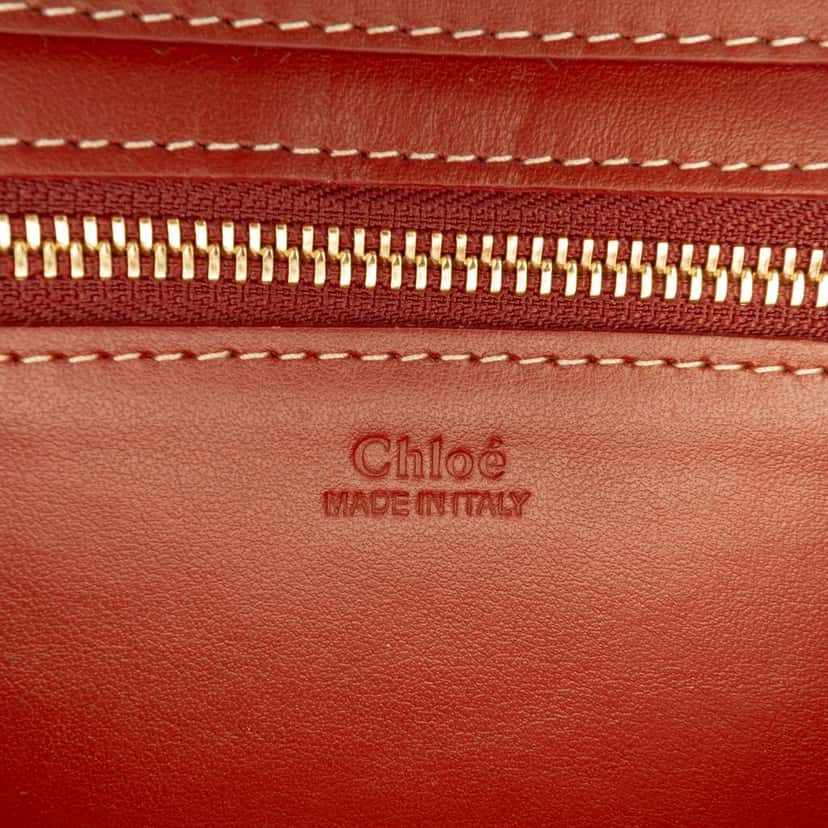 Chloé Medium Felt Woody Tote Brown Wool Very good condition - Box View