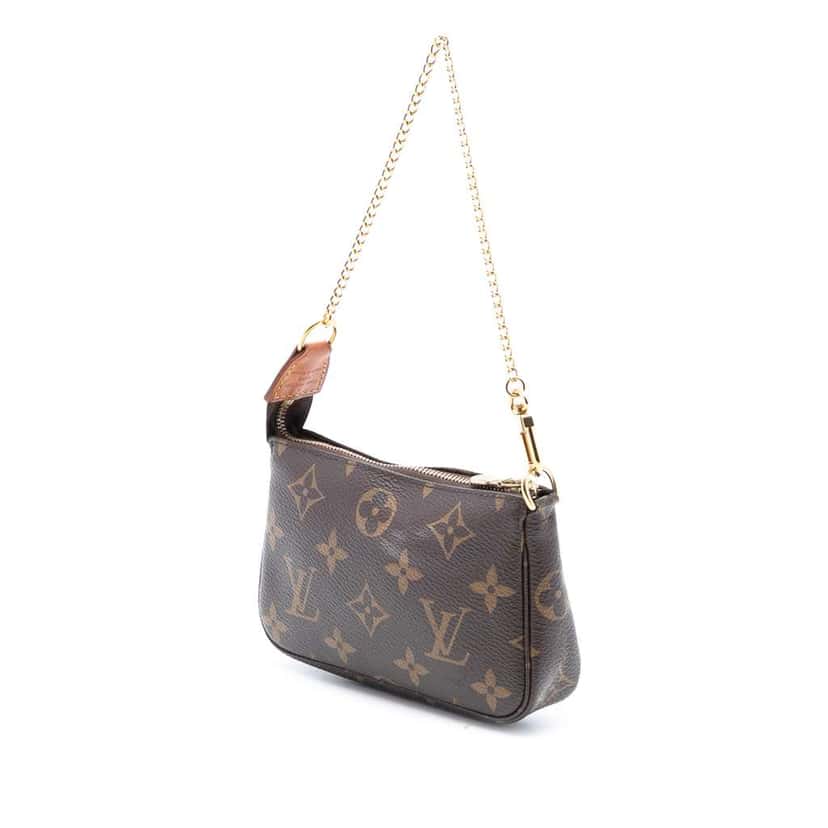 Louis Vuitton Monogram Mini Pochette Accessoires Brown Good condition - Back View
