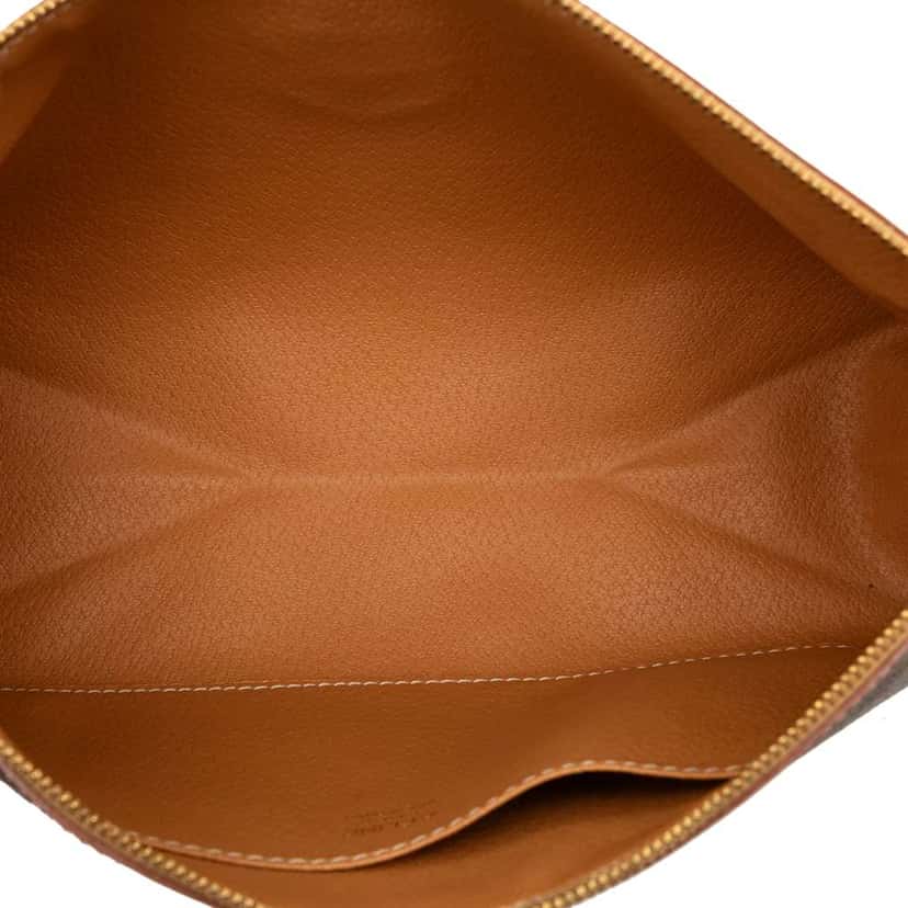 Celine Macadam Coated Canvas Clutch Brown Canvas Good condition - Model View