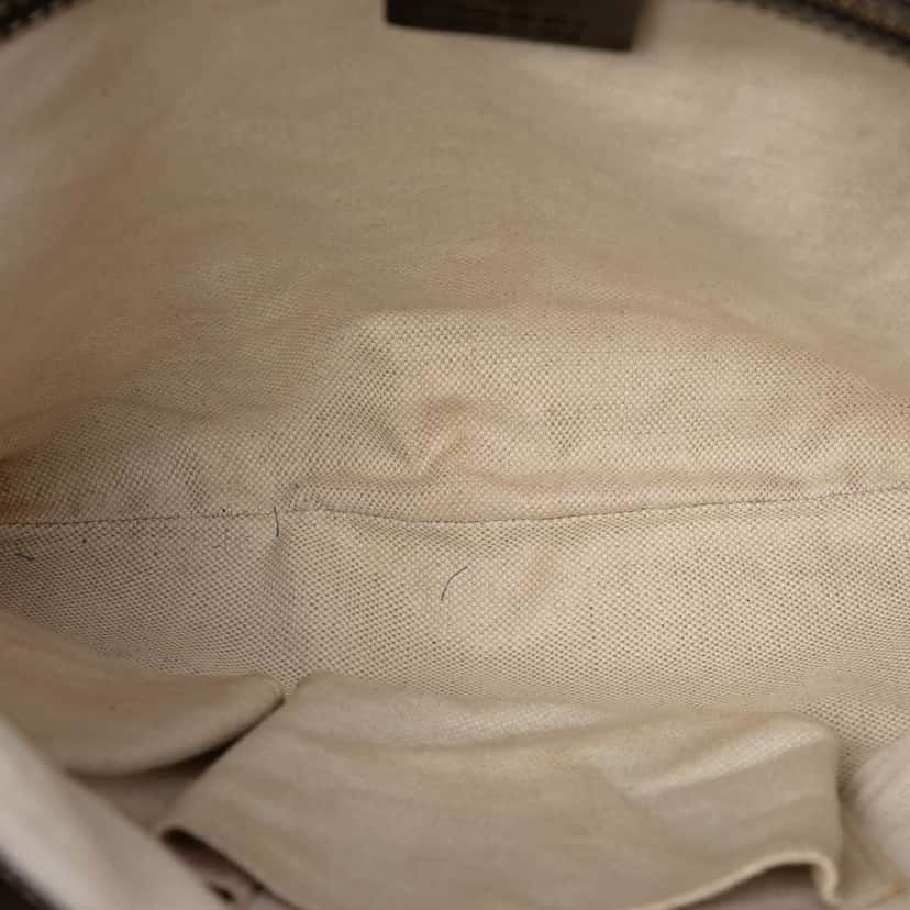 Gucci GG Canvas Web Mayfair Crossbody Beige Good condition - Model View