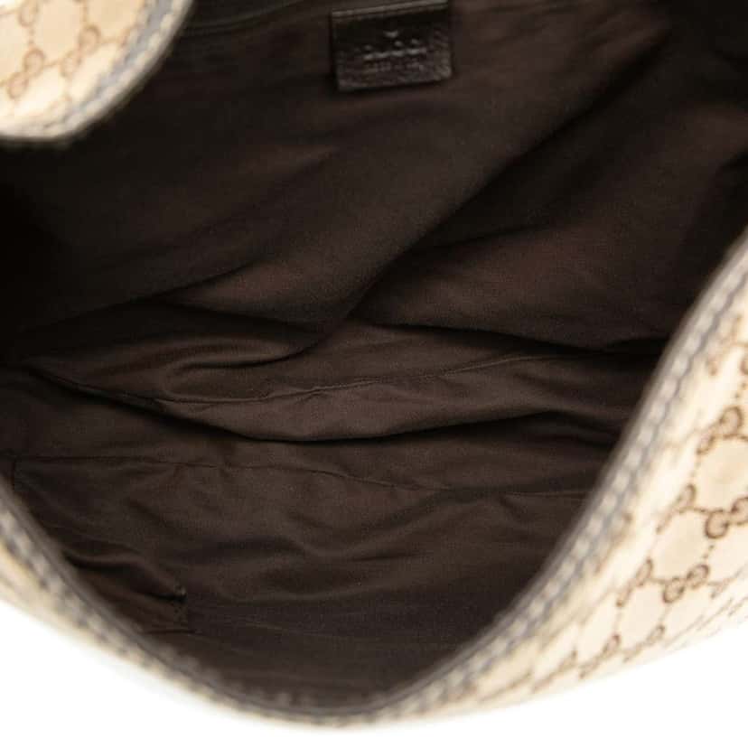 Gucci Large GG Canvas Web New Ladies Hobo Beige Canvas Good condition - Model View