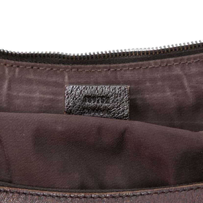 Gucci GG Canvas Web Half Moon Crossbody Beige Good condition - Box View