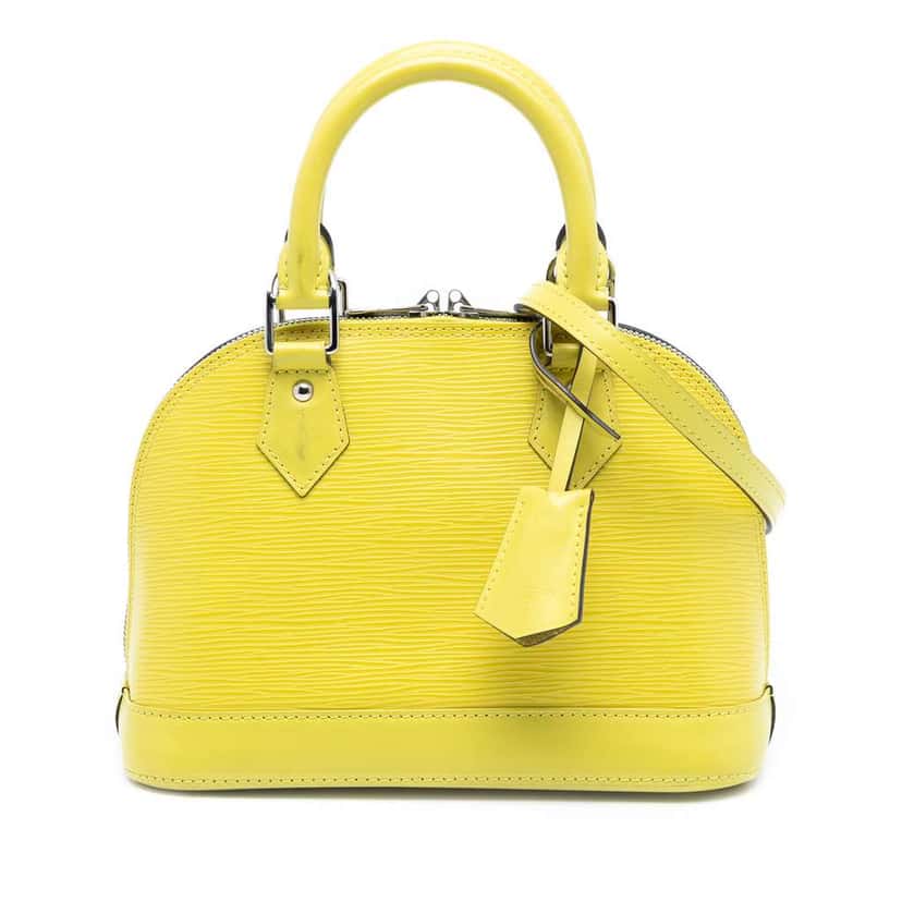 Louis Vuitton Epi Alma BB Yellow Leather Good condition - Front View