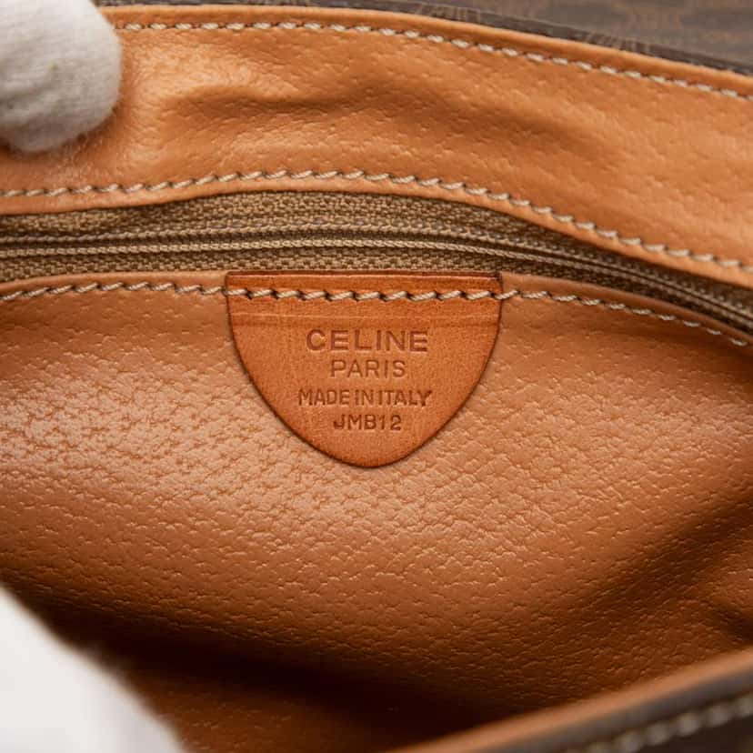 Celine Macadam Coated Canvas Crossbody Brown Canvas Good condition - Box View