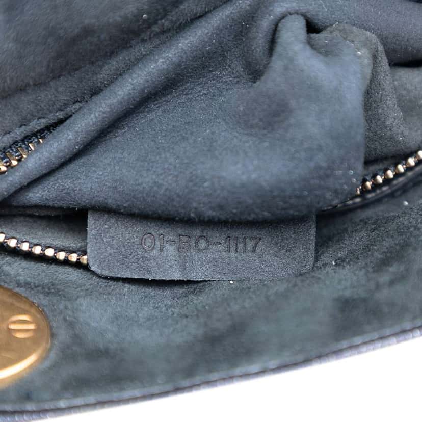 Dior Mini Denim Cannage Studded Supple Lady Dior Blue Denim Good condition - Box View