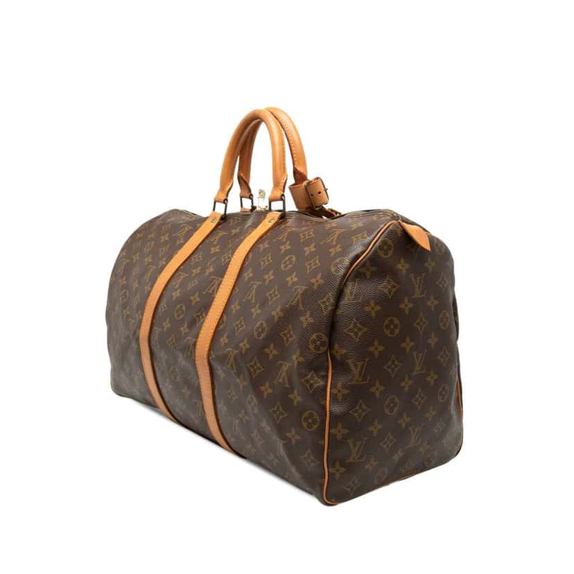 Louis Vuitton Monogram Keepall 50 Brown Good condition - Back View