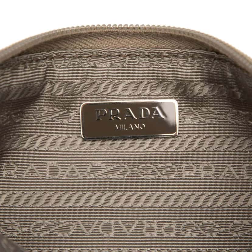 Prada Tessuto Clutch Brown Very good condition - Box View