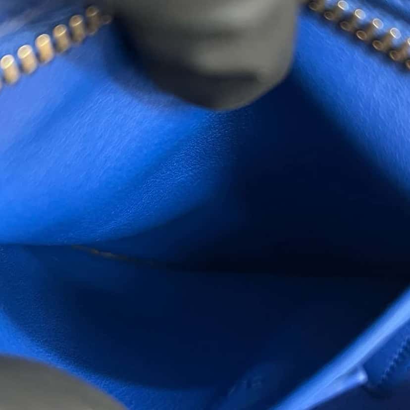 Saint Laurent Small Leather Monogram Downtown Cabas Satchel Blue Leather Very good condition - Model View