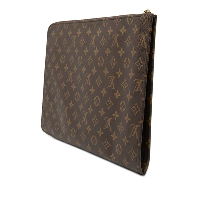Louis Vuitton Monogram Poche Documents Portfolio Brown Very good condition - Back View