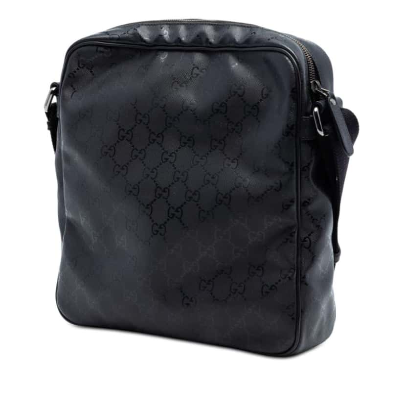 Gucci GG Imprime Crossbody Black Canvas Very good condition - Back View