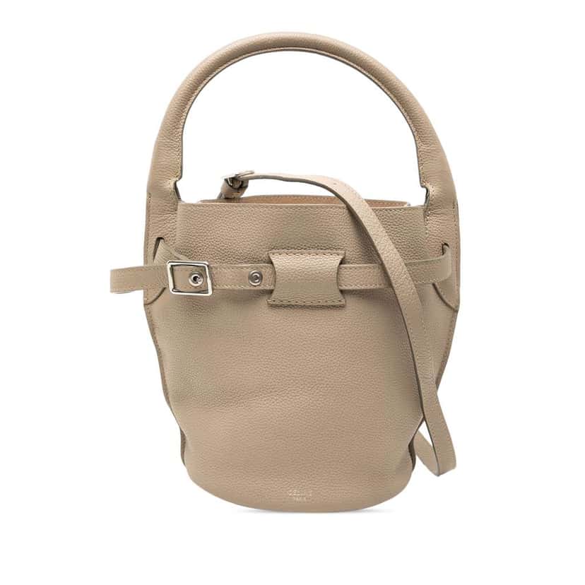Celine Nano Leather Big Bucket Bag Beige Leather Good condition - Front View
