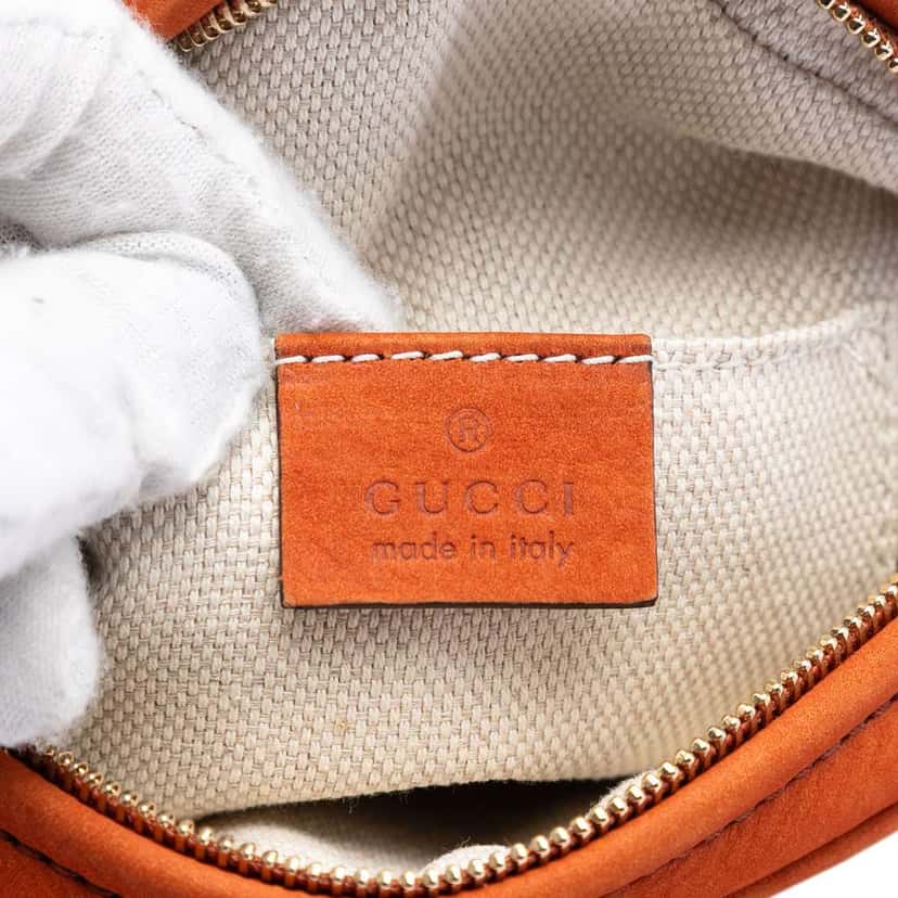 Gucci Mini Nubuck Soho Chain Crossbody Orange Leather Good condition - Box View