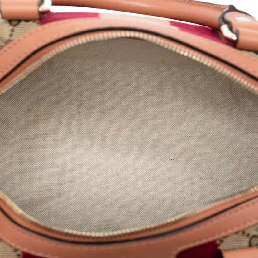 Gucci Small GG Canvas Web Joy Boston Bag Beige Good condition - Model View