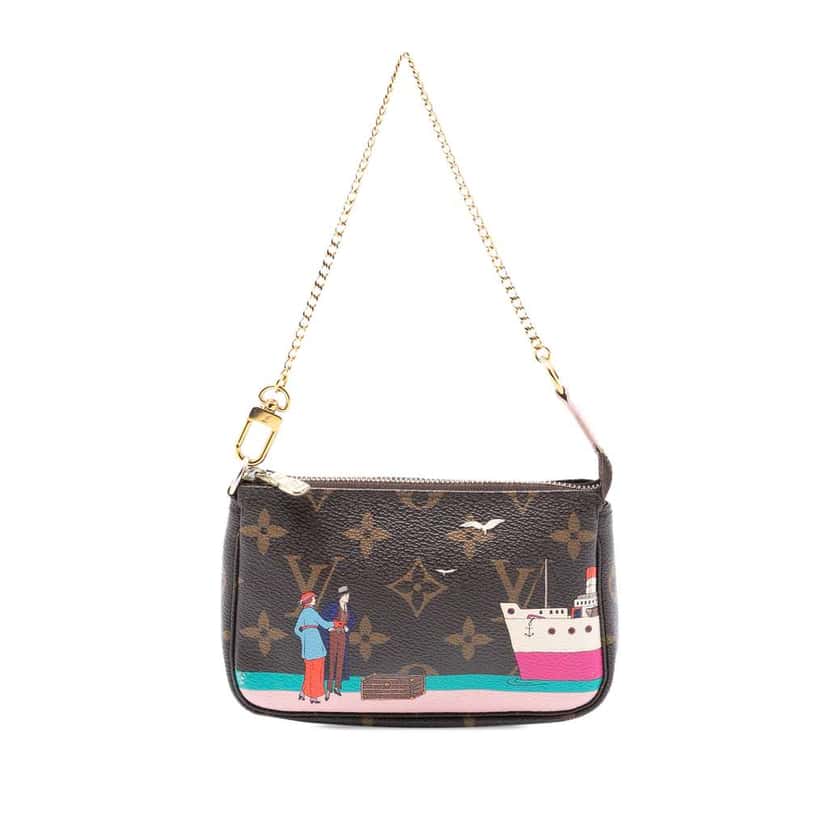 Louis Vuitton Monogram Transatlantic Mini Pochette Accessoires Brown Good condition - Front View