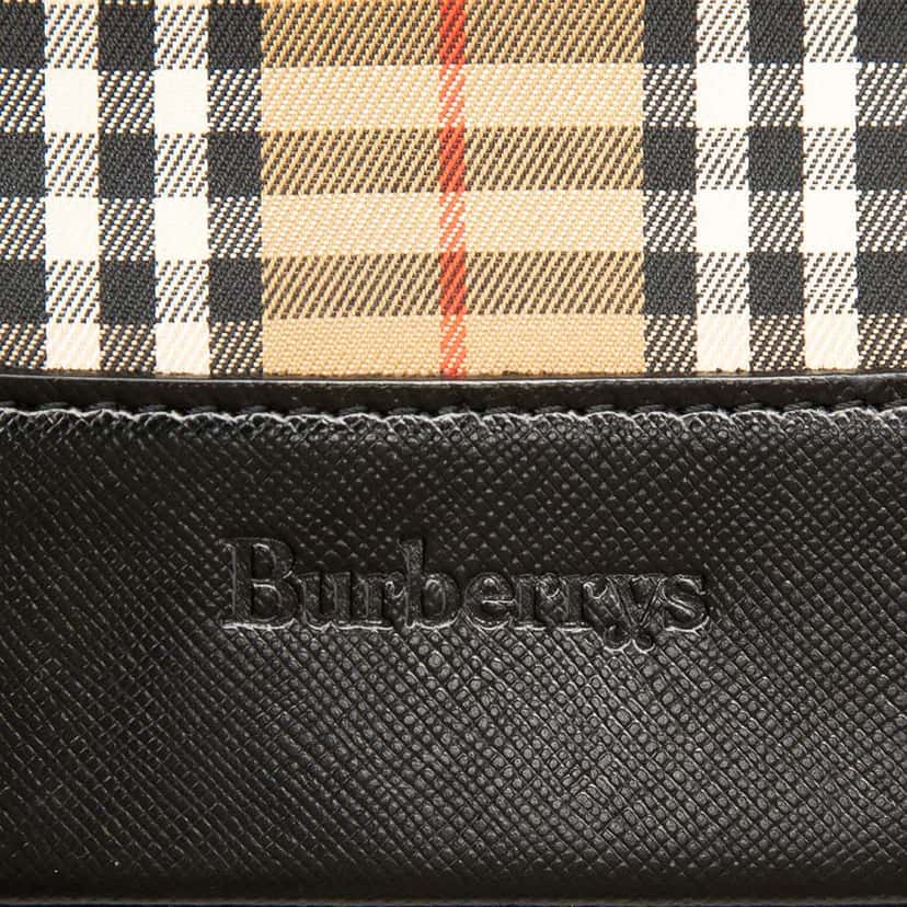 Burberry Haymarket Check Canvas Shoulder Bag Beige Canvas Good condition - Box View