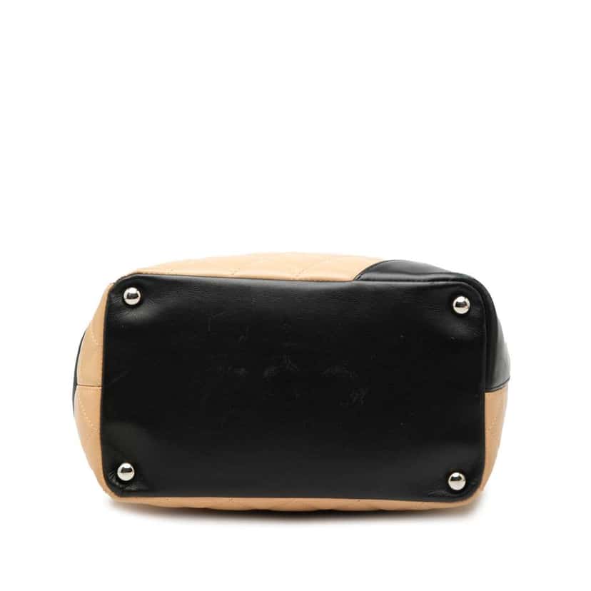 Chanel Medium Lambskin Cambon Ligne Tote Beige Leather Good condition - Inside View