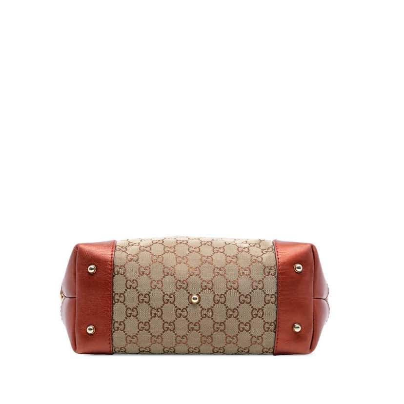 Gucci GG Canvas Heart Bit Satchel Beige Good condition - Inside View