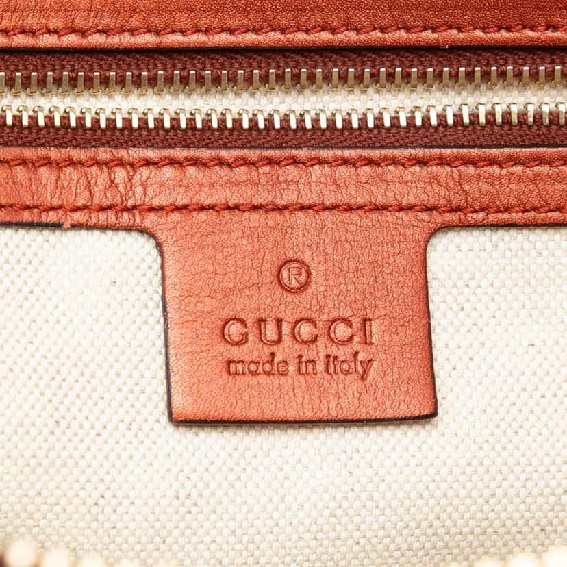 Gucci GG Canvas Heart Bit Satchel Beige Good condition - Box View