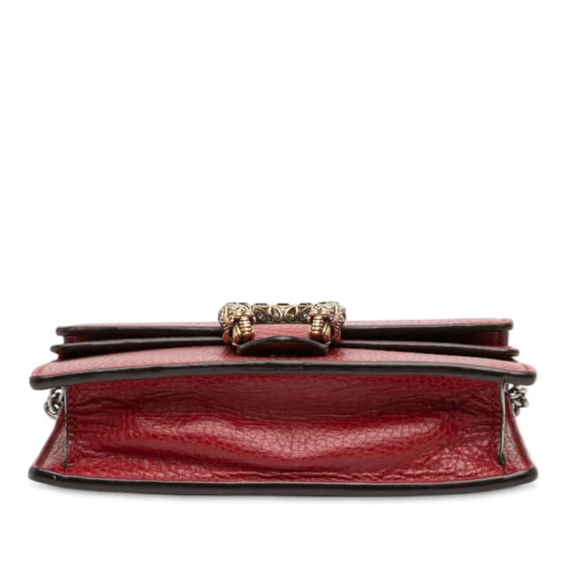 Gucci Mini Leather Dionysus Crossbody Red Leather Good condition - Inside View